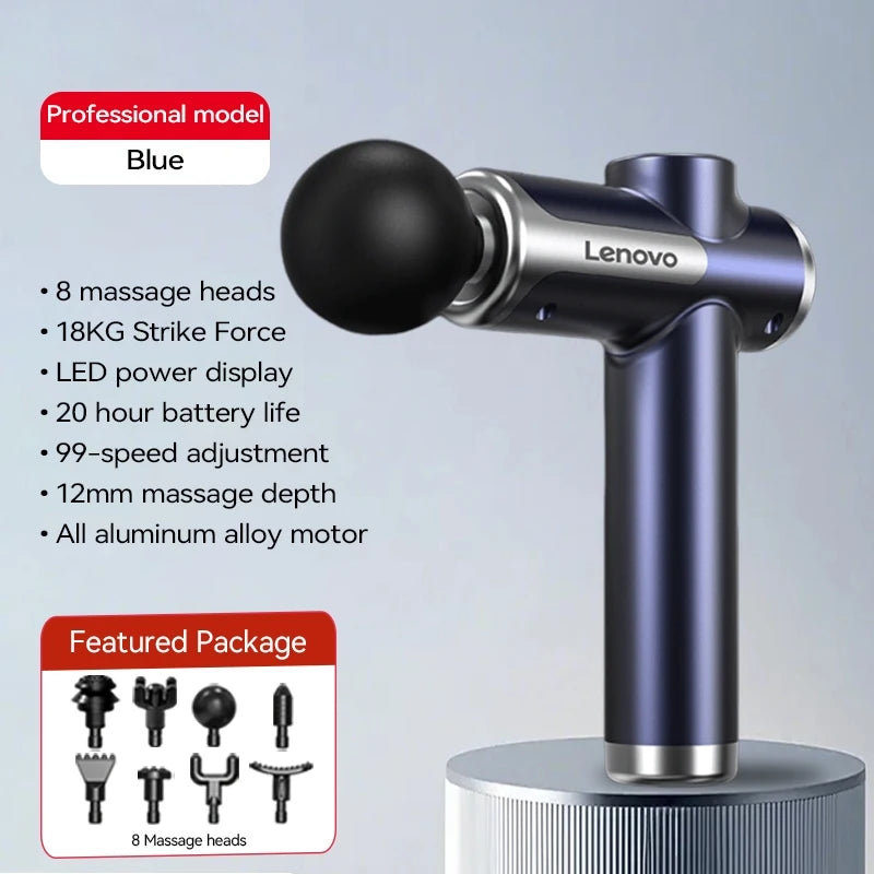Powerful Wireless Massager Gun 8 Massage Headsrechargeable Shoulder Back Neck Waist Leg Electric Fascia Gun
