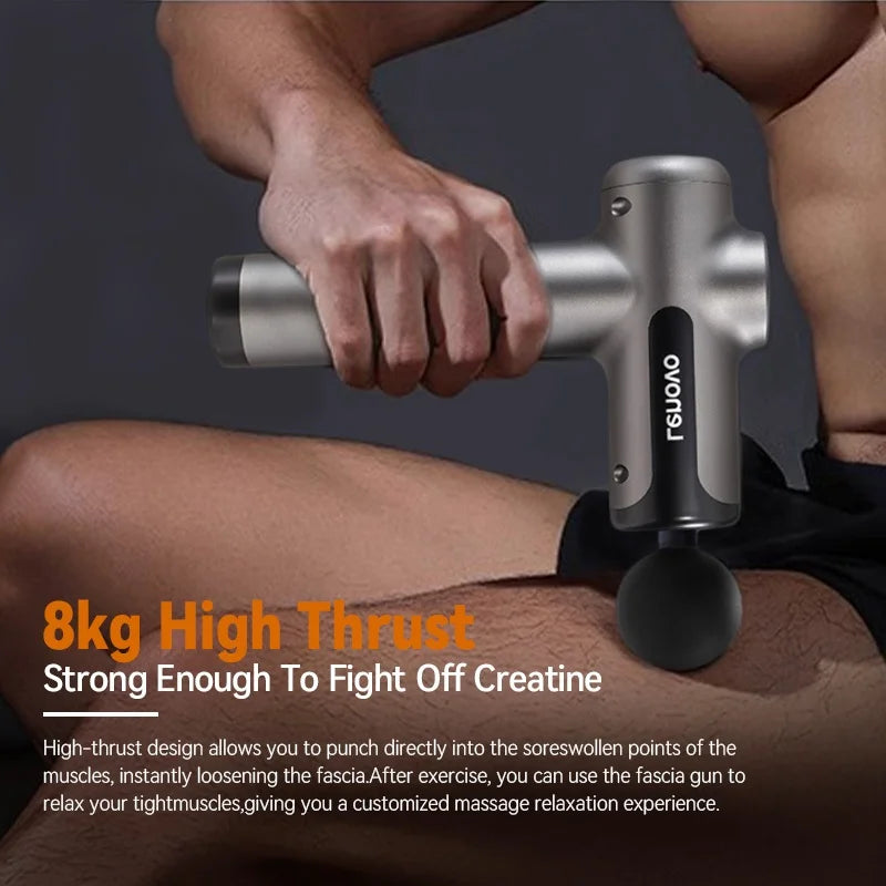 Powerful Wireless Massager Gun 8 Massage Headsrechargeable Shoulder Back Neck Waist Leg Electric Fascia Gun