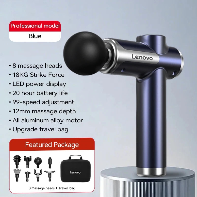 Powerful Wireless Massager Gun 8 Massage Headsrechargeable Shoulder Back Neck Waist Leg Electric Fascia Gun