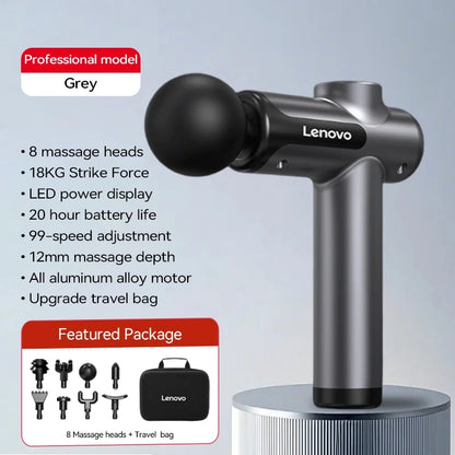 Powerful Wireless Massager Gun 8 Massage Headsrechargeable Shoulder Back Neck Waist Leg Electric Fascia Gun