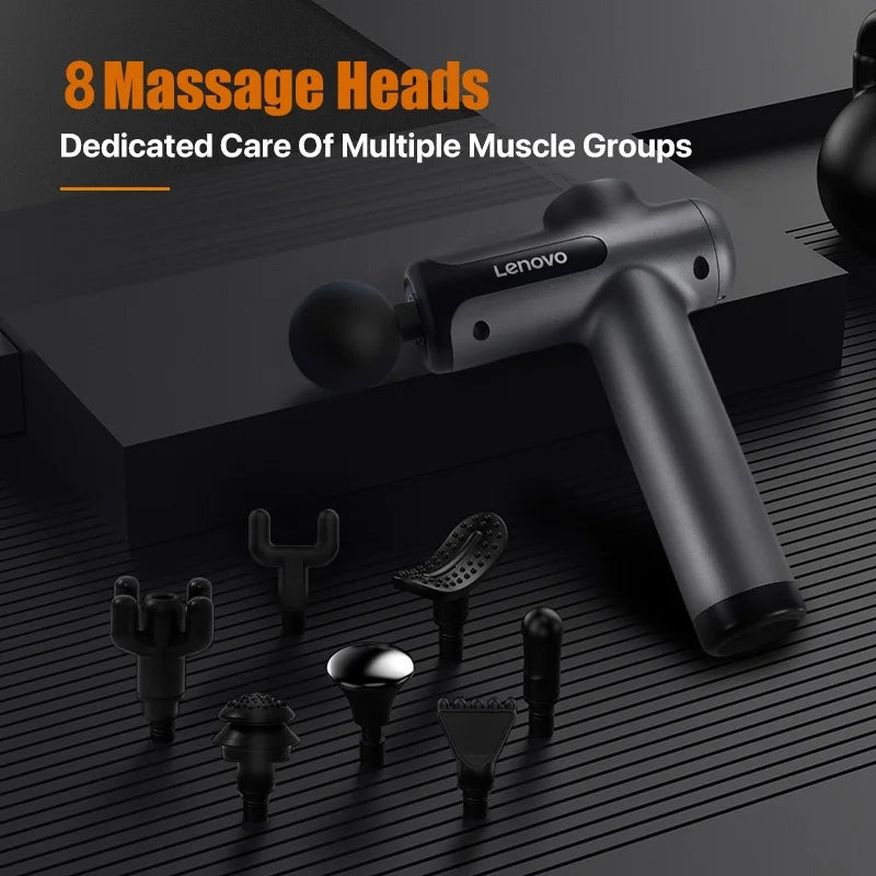 Powerful Wireless Massager Gun 8 Massage Headsrechargeable Shoulder Back Neck Waist Leg Electric Fascia Gun