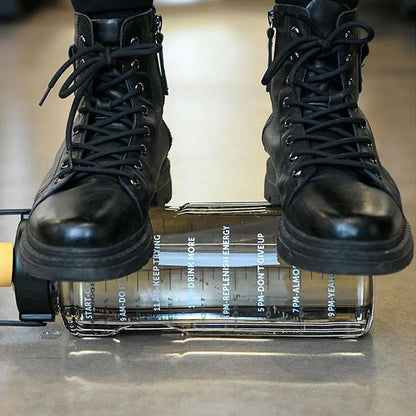 LUSQI 1.5L/2L/3L Sports Water Bottle Large Capacity Plastic Cup Leak-Proof with Straw and Time Marker for Home Outdoor Sports