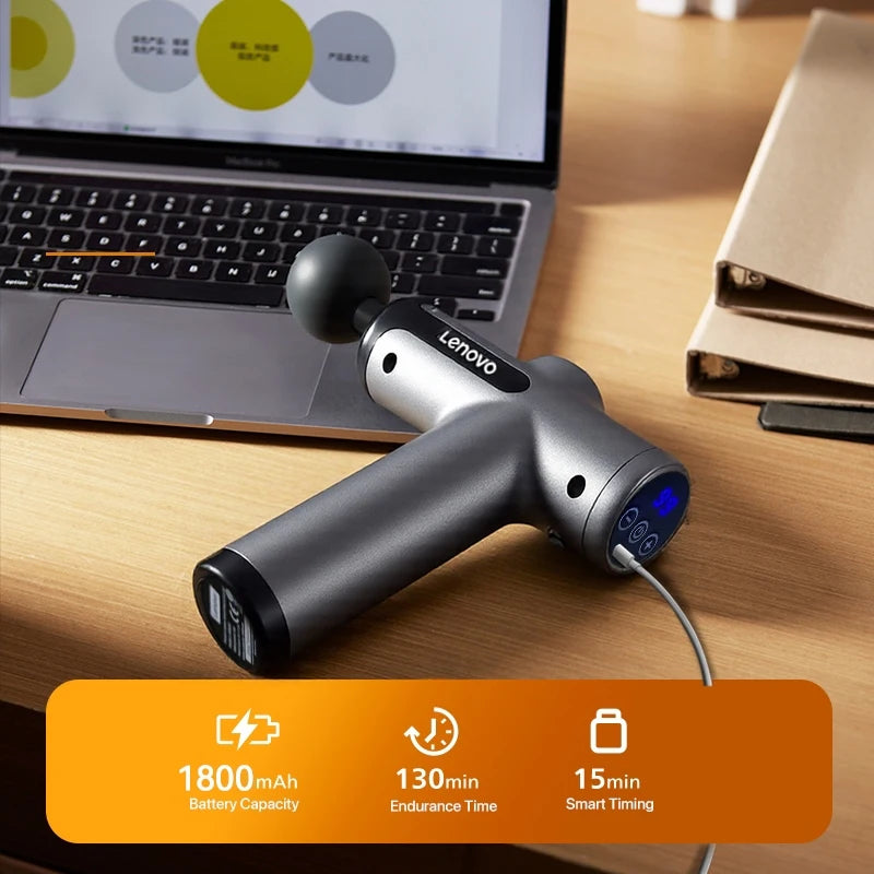 Powerful Wireless Massager Gun 8 Massage Headsrechargeable Shoulder Back Neck Waist Leg Electric Fascia Gun