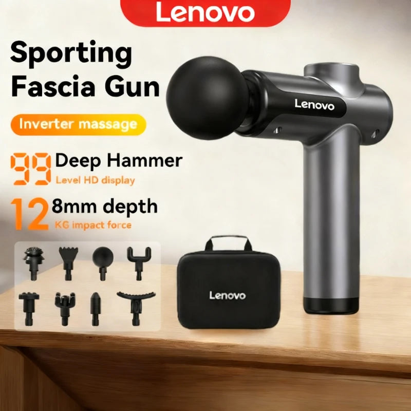 Powerful Wireless Massager Gun 8 Massage Headsrechargeable Shoulder Back Neck Waist Leg Electric Fascia Gun